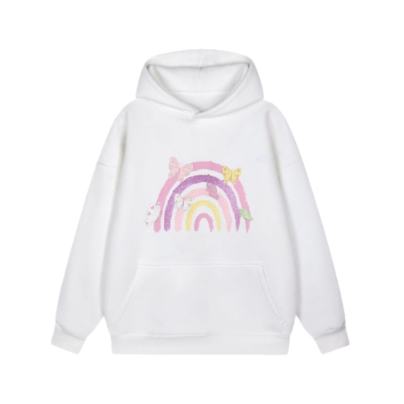Soft Rainbow Pattern Hoodie